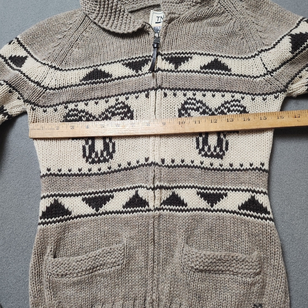 TNA Aritzia Sea to Sky Zip Front Wool Cardigan Sweater Sz Med - Picture 9 of 9